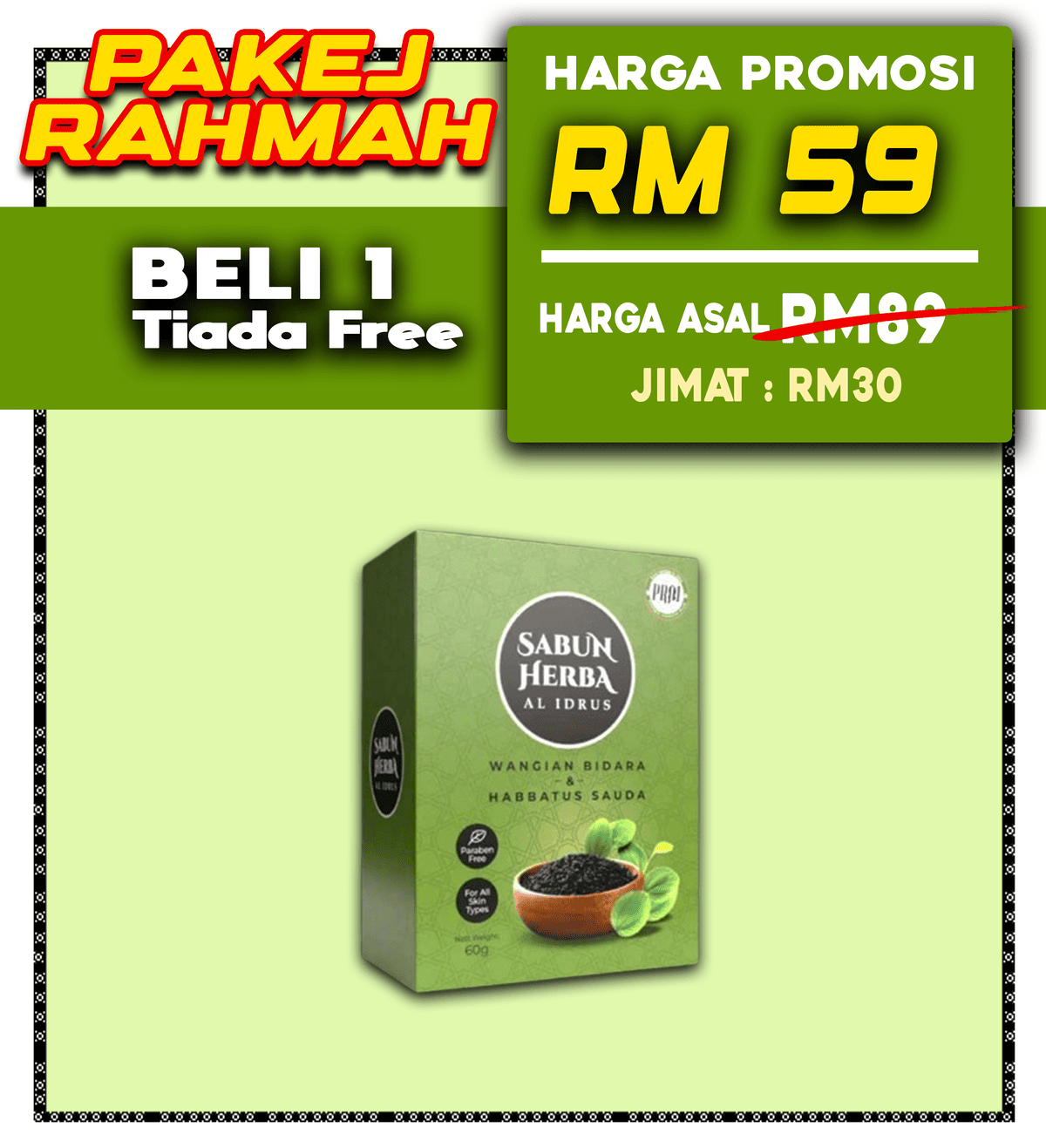 SABUN HERBA - PAKEJ RAHMAH 1 Kotak